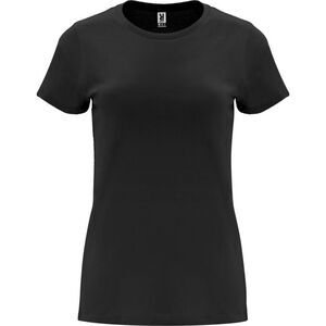 Roly Womens/Ladies Capri Short-Sleeved T-Shirt / Solid Black
